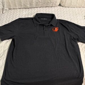 Under Armour Charcoal Polo with Orange Emblem